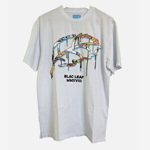 BLAC LEAF Graphic Tee Shirt NWT Large Nourish Your Body Black